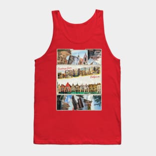 Greetings from Bruges in Belgium Vintage style retro souvenir Tank Top